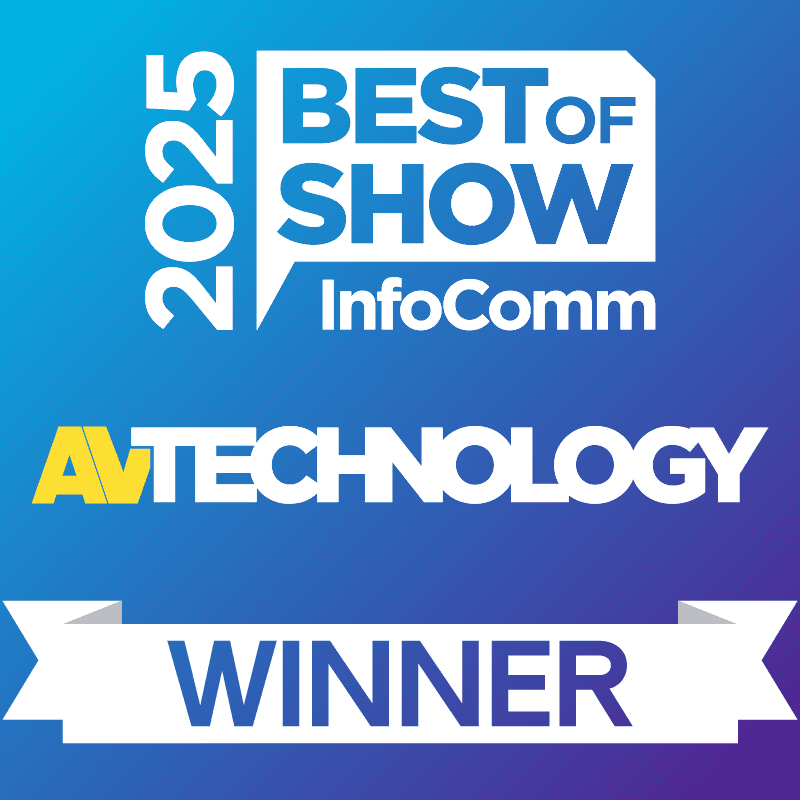 InfoComm 2025 Best of Show winner badge from AV Technology