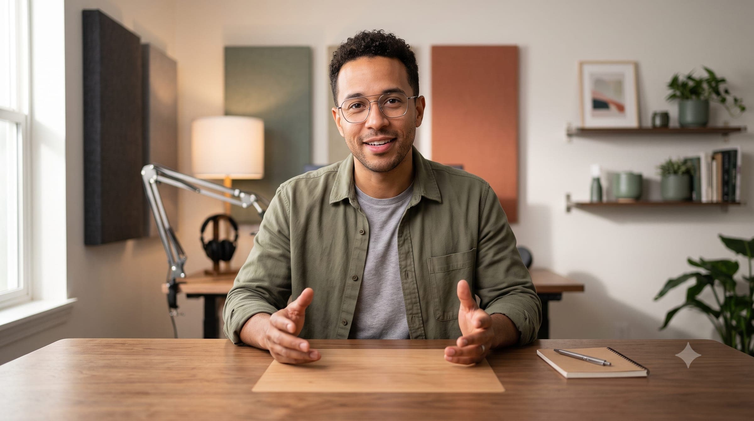 Creators maintaining eye contact during a video call